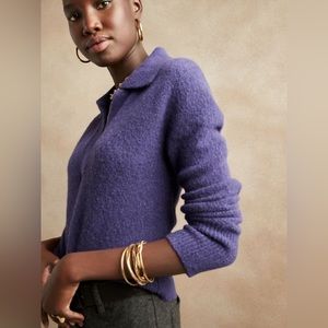 Banana Republic purple sweater polo